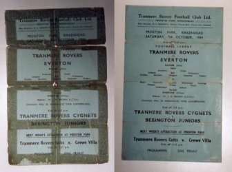Tranmere Rovers Vs Everton 1944